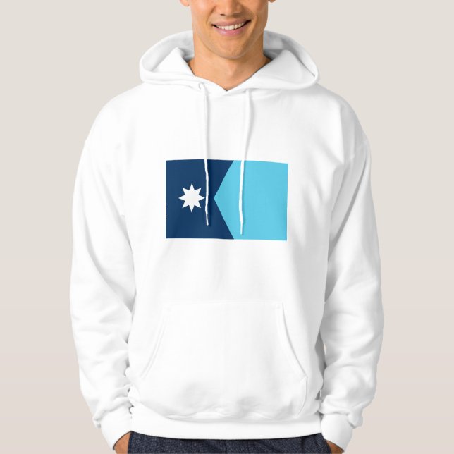 Veste À Capuche Hooded Sweatshirt with Flag of Minnesota, USA (Devant)