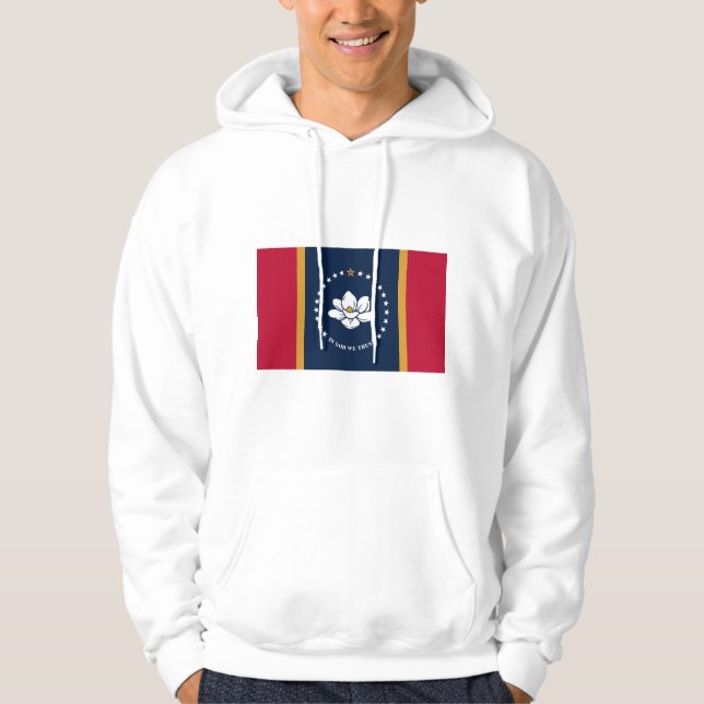 Veste À Capuche Hooded Sweatshirt with Flag of Mississippi State (Devant)