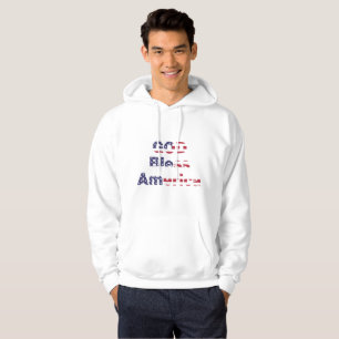 Veste À Capuche Hoodie Homme Premium God Bless America - Patriotiq