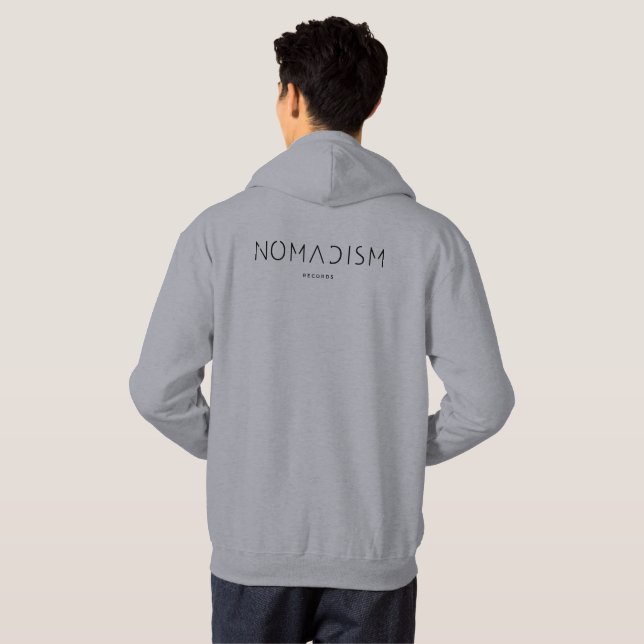 Veste À Capuche Hoodie Nomadism Records Logo Noir (Dos entier)