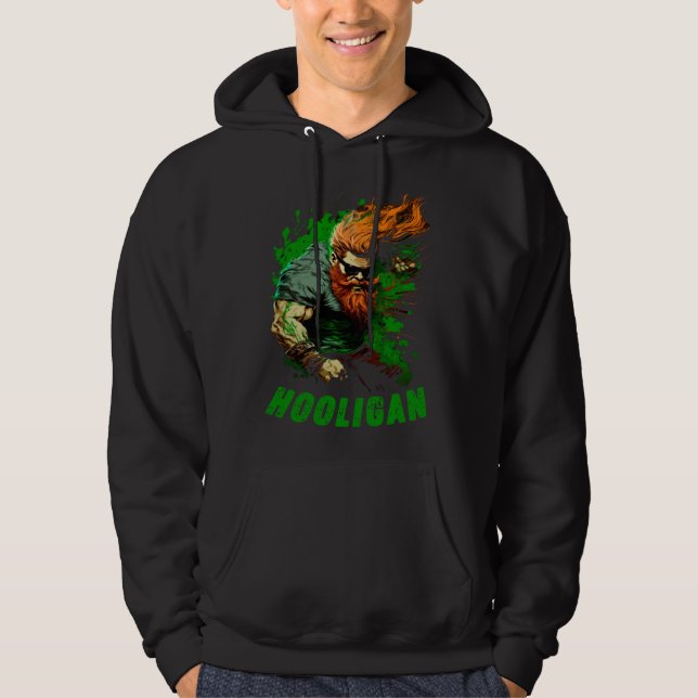 Veste À Capuche Hooligan Irish Leprechaun (Devant)