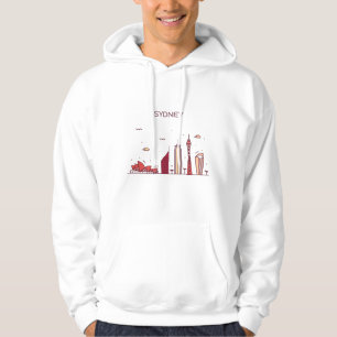 Veste À Capuche Horizon de griffonnage de Sydney, Australie  