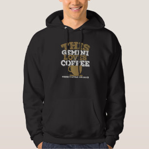 Veste À Capuche Horoscope SIGNE Zodiaque Gemini aime le café