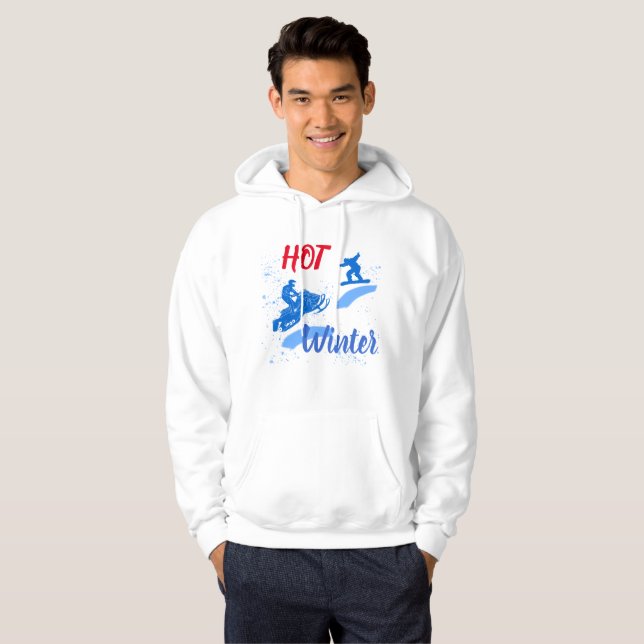 Veste À Capuche Hot Winter personnalisable drôle (Devant entier)