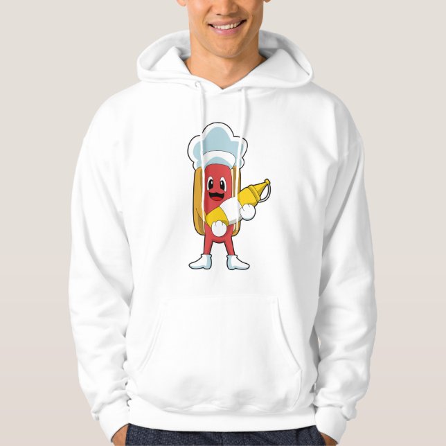 Veste À Capuche Hotdog avec moutarde (Devant)