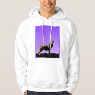 Veste À Capuche Howling Wolf at Sunset - Art faunique original