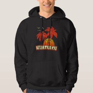 Veste À Capuche Huatulcu Summer Palm Trees 80s Beach Sunset