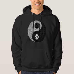 Veste À Capuche Humain & Chien Yin Yang Main Imprimer & Empreinte