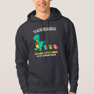 Veste À Capuche Humour de professeur Teachersaurus avec de petits