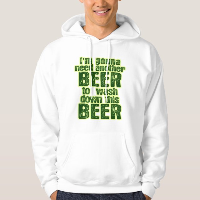 Veste À Capuche Humour potable d'Irlandais drôle (Devant)