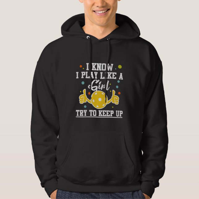 Veste À Capuche Humour sportif féminin de basket-ball (Devant)