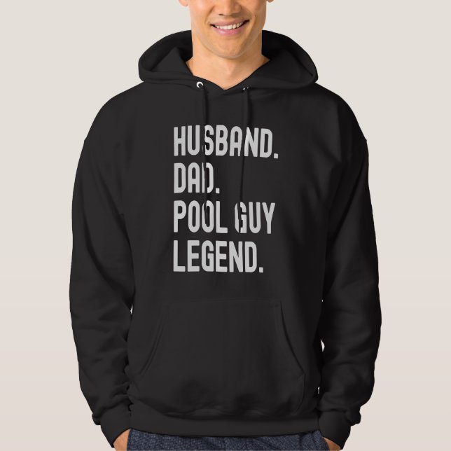 Veste À Capuche Husband Dad Pool Guy Legend (Devant)