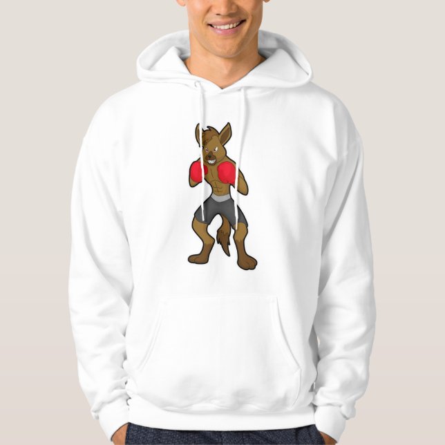 Veste À Capuche Hyena à la boxe avec gants de boxe (Devant)
