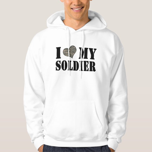 Veste À Capuche I coeur mon soldat (Devant)