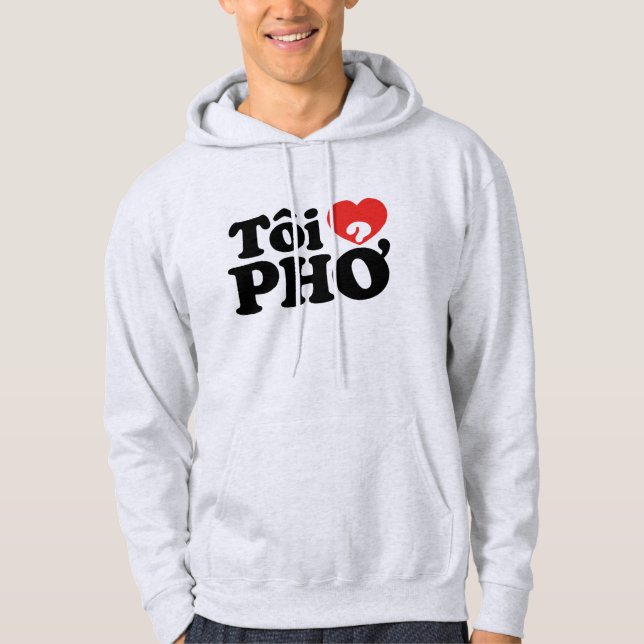 Veste À Capuche I Heart (Love) Pho (Tôi PHỞ) (Devant)