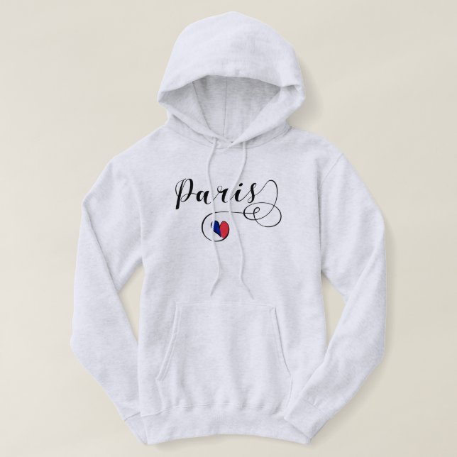 Veste À Capuche I Heart Paris, France (Design devant)