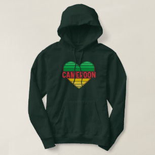 Veste À Capuche I Love Cameroon, Coeur camerounais