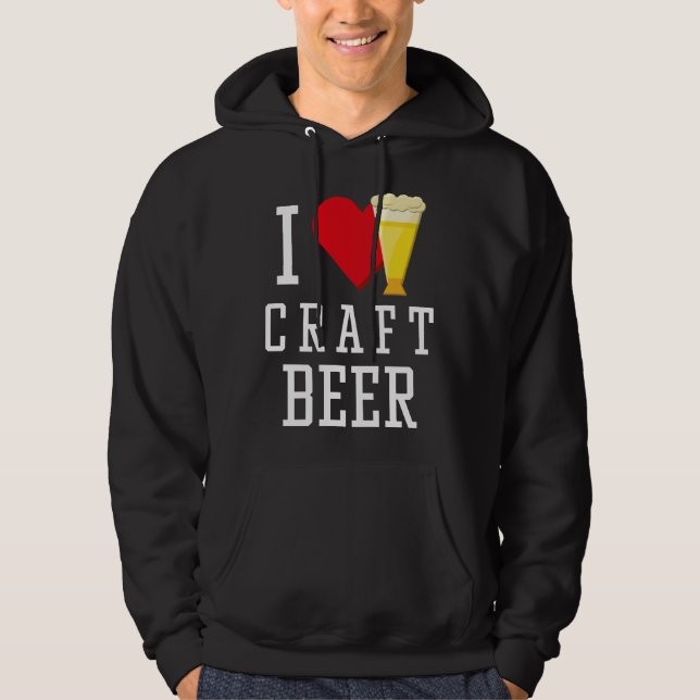 Veste À Capuche I Love Craft Beer (Devant)