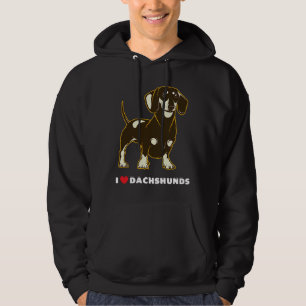 Veste À Capuche I Love Dachshunds Dog Art