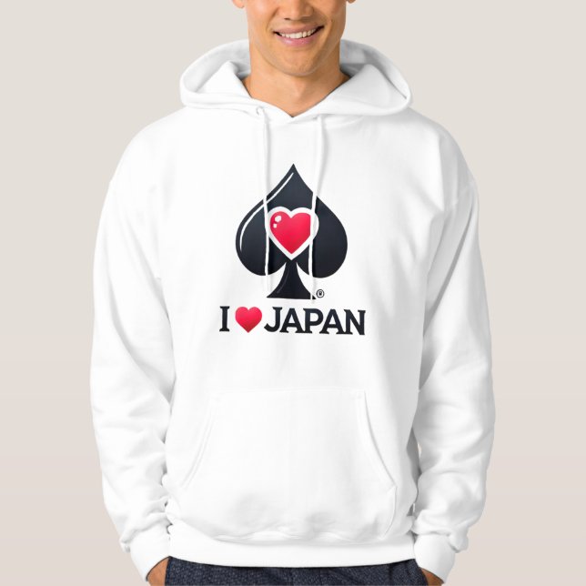 VESTE À CAPUCHE I LOVE JAPAN4 (Devant)