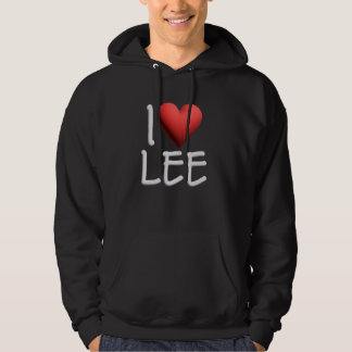 Veste À Capuche I Love Lee Nom Fille Personnalisée Femme Ami Hea