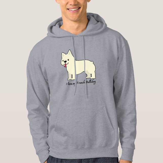 Veste À Capuche I love my French Bulldog (Devant)