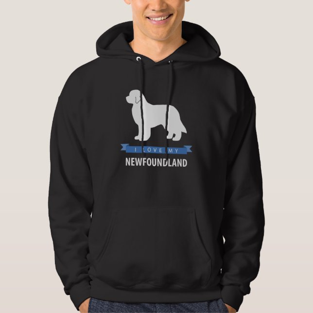 Veste À Capuche I Love My Newfoundland (Devant)