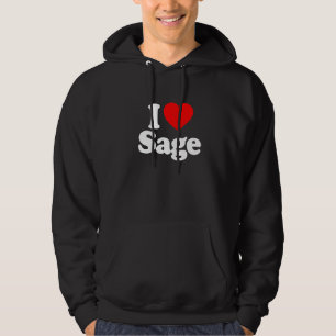 Veste À Capuche I Love Sage Heart Funny