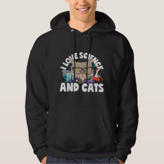 Veste À Capuche I Love Science & Cats Cute Kitty Cat Feline Studen