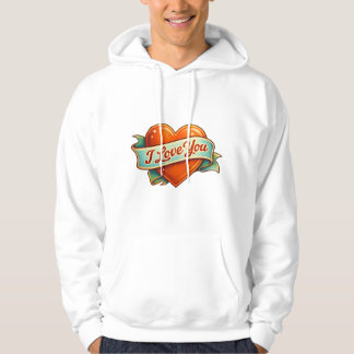 Veste À Capuche I Love You Retro Heart Hoodie