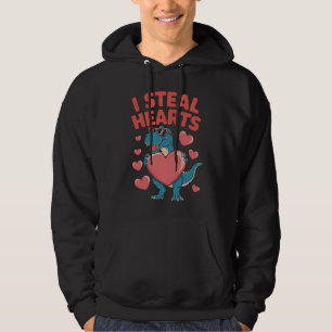 Veste À Capuche I Steal Hearts T Rex Dinosaur Saint Valentin