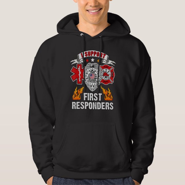 Veste À Capuche I Support First Responsables Ems Police Fire First (Devant)