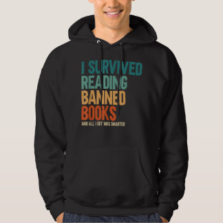 Veste À Capuche I Survived Reading Banned Books Book Lover Bookaho