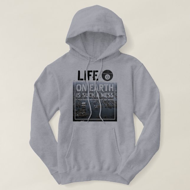 VESTE À CAPUCHE IBONELTD. VIE SUR TERRE 3 (Design devant)