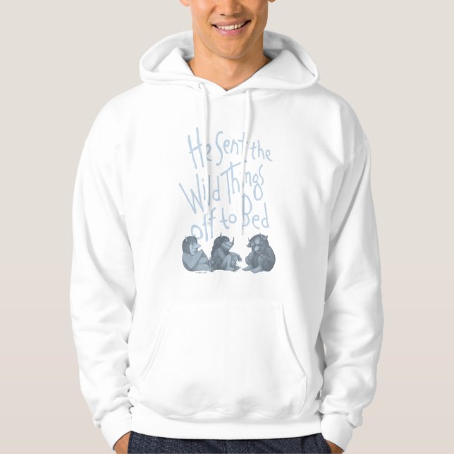 Veste À Capuche Il a envoyé des choses sauvages au lit - Bleu (Devant)
