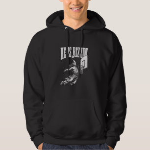 Veste À Capuche Il est Rizzin drôle Jésus Basketball Meme