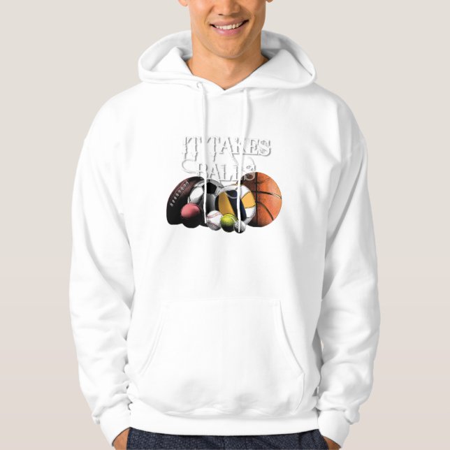 Veste À Capuche Il faut des boules...du sport (Devant)