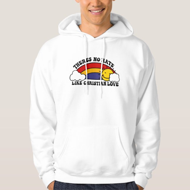Veste À Capuche Il n'y a pas de haine comme Christian Rainbow (Devant)