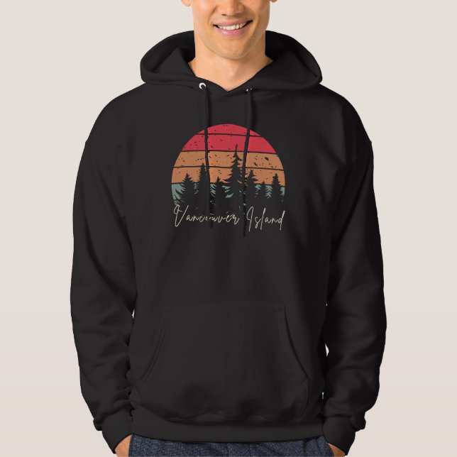Veste À Capuche Île de Vancouver Colombie Britannique Retro Sunset (Devant)