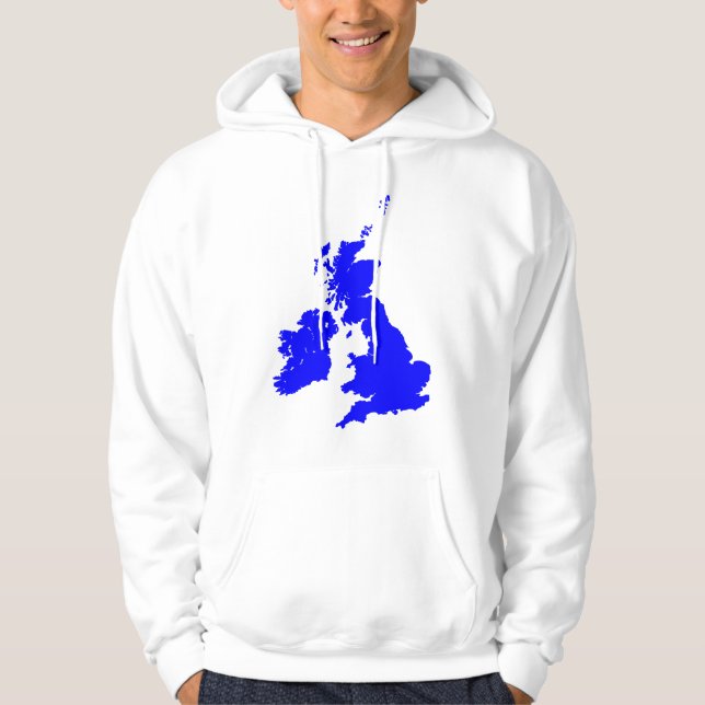 Veste À Capuche Îles britanniques en bleu (Devant)