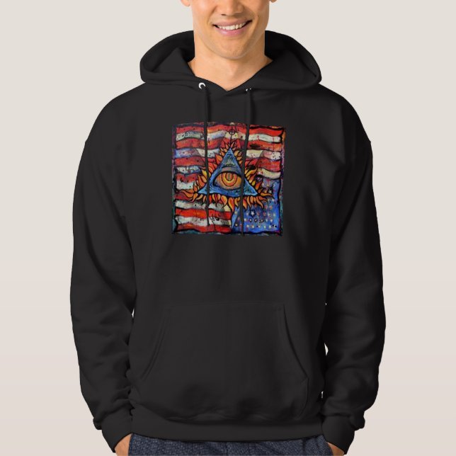 VESTE À CAPUCHE ILLUMINATI NWO (Devant)