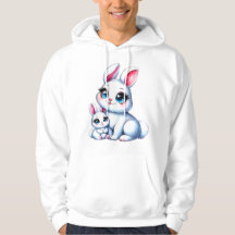 Illustration adorable Mère et lapin bébé