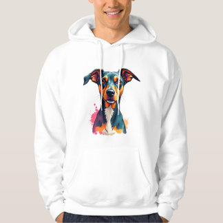 Veste À Capuche Illustration d'art pop de portrait de chien coloré