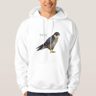 Veste À Capuche illustration de dessin animé d'oiseau faucon pèler