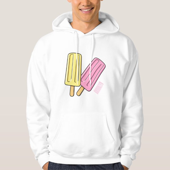 Veste À Capuche Illustration de Ice pop (Devant)