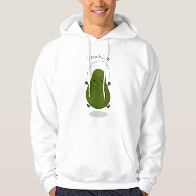 Veste À Capuche Illustration de la corde à sauter à l'avocat migno (Devant)