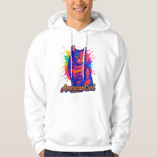 Veste À Capuche Illustration de l'art de la flûte de chat Curl amé