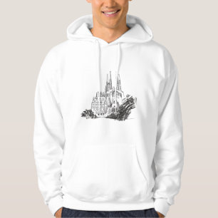 Veste À Capuche Illustration de l'esquisse de la Sagrada Familia