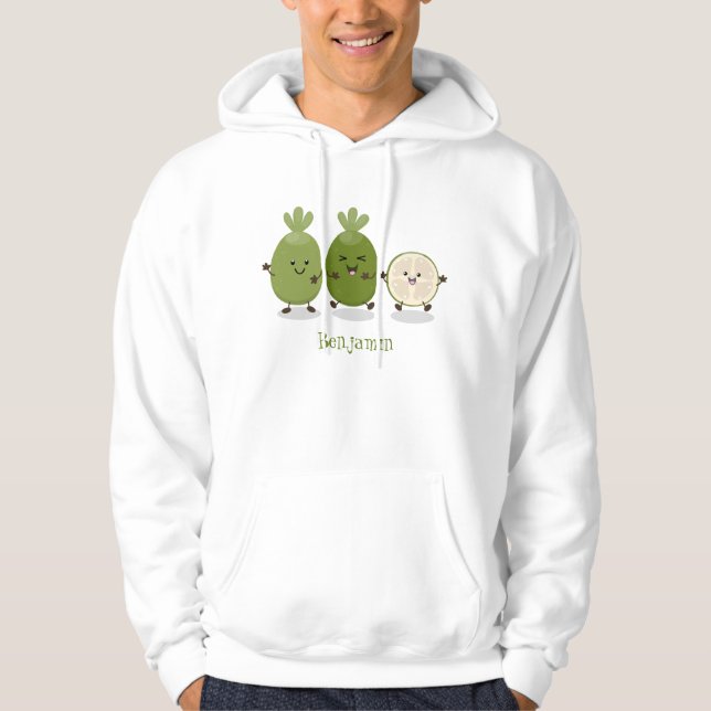 Veste À Capuche Illustration de mignonne guava feijoa (Devant)