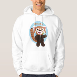 Veste À Capuche Illustration de panda rouge mignon
